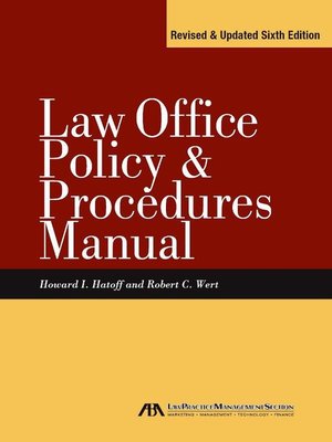 law office policy and procedures manual pdf
